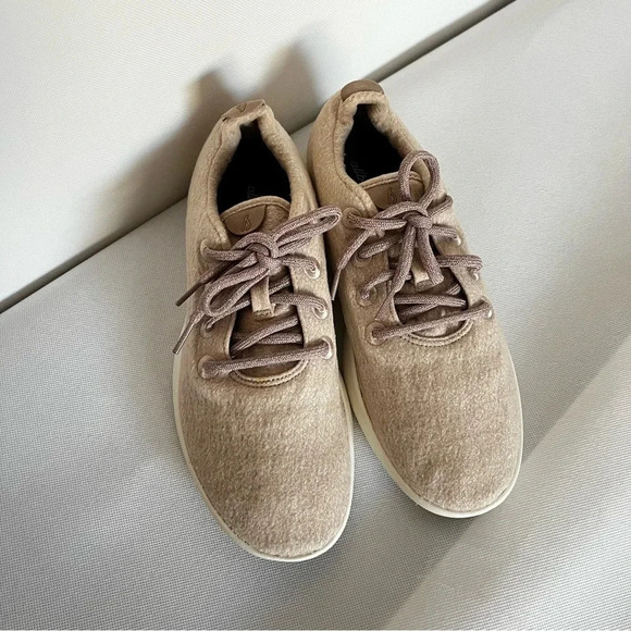 Allbirds Men’s Wool Runner Sneakers Size 9 Oatmeal Light Brown Mizzles - Picture 6 of 12